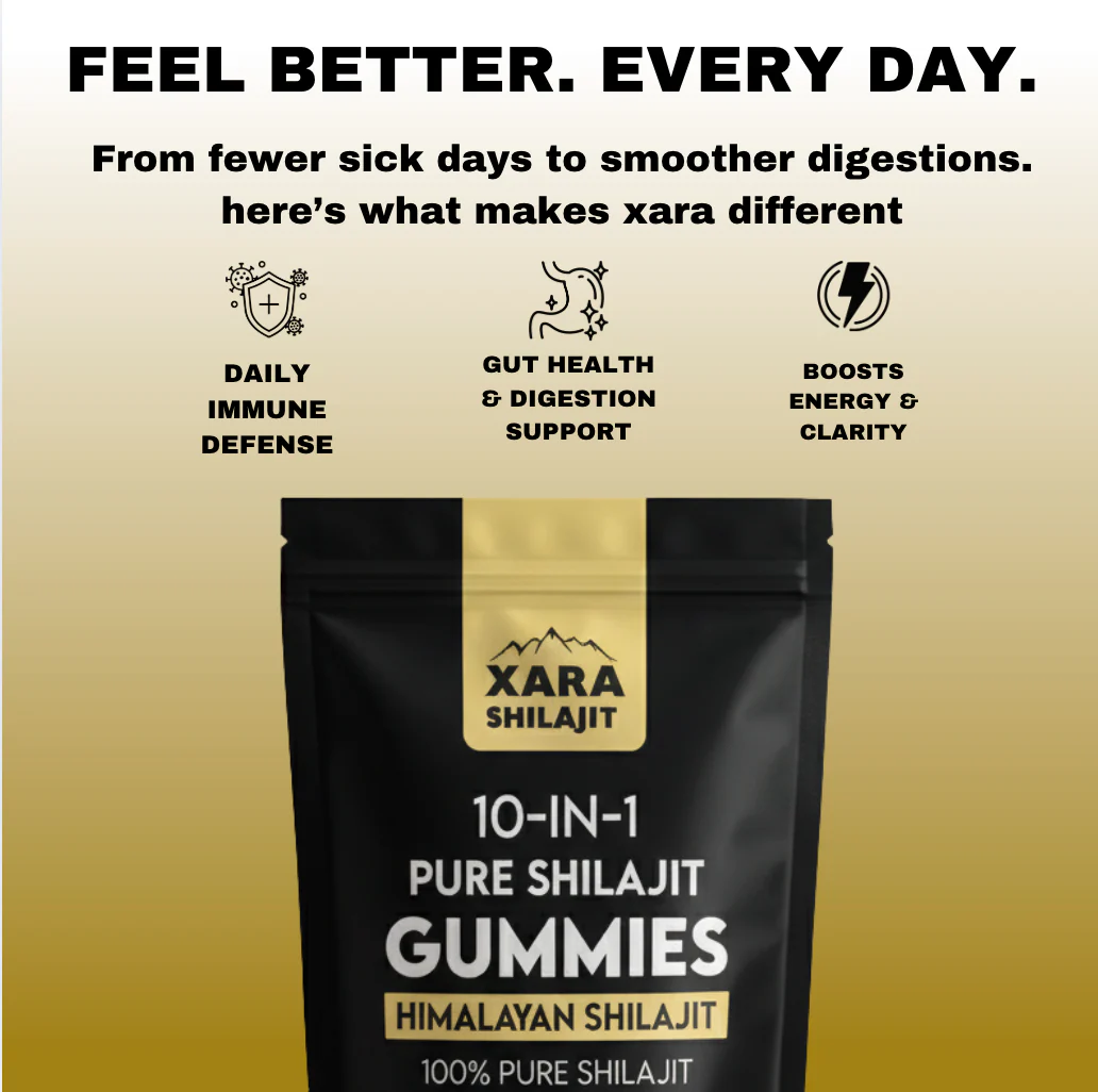 XARA SHILAJIT® 10 in 1 Alpha Gummies + Zeolite Binder Combo - Image 5