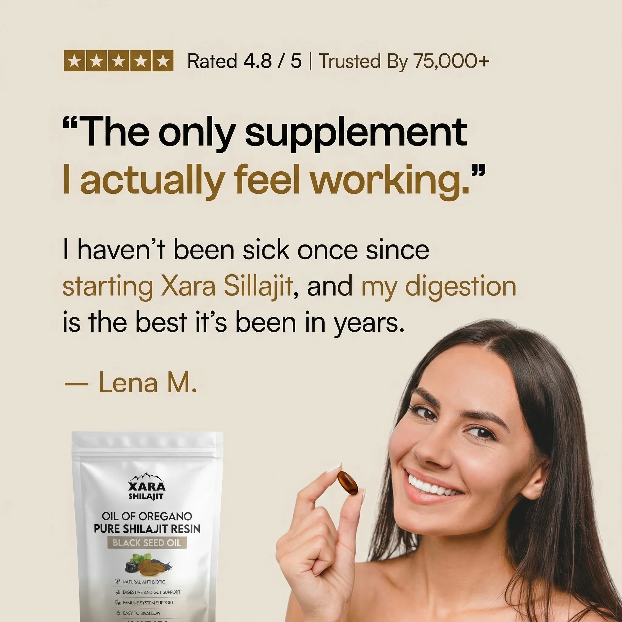 Xara Shilajit — Oil of Oregano + Pure Shilajit Resin + Black Seed Oil - Image 3