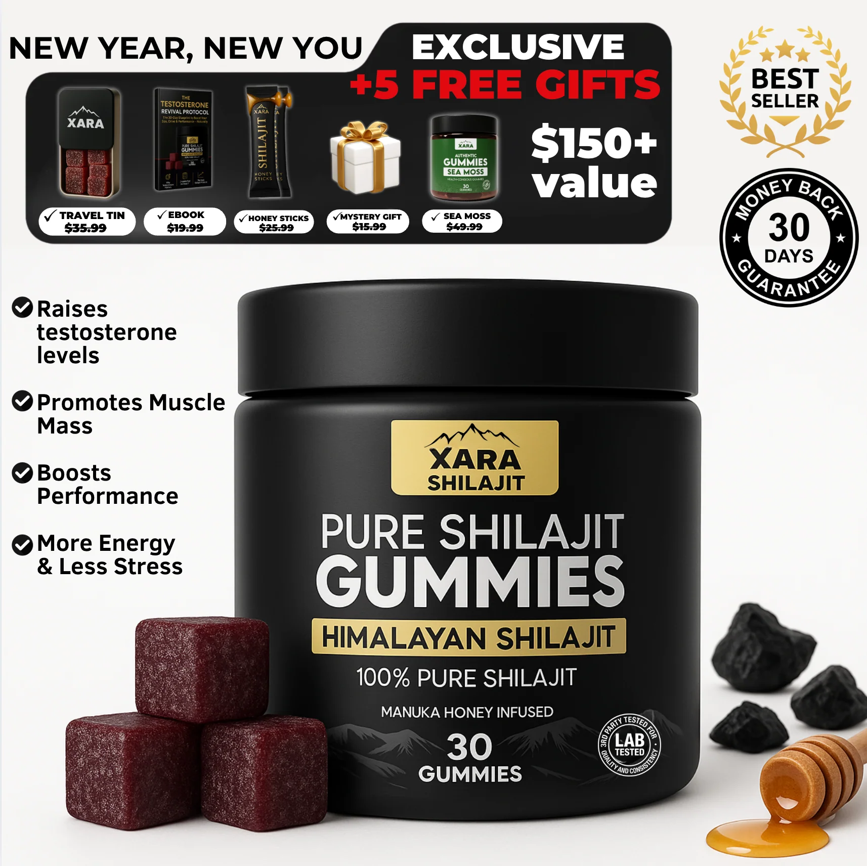 XARA SHILAJIT® Pure Shilajit Gummies - Image 15